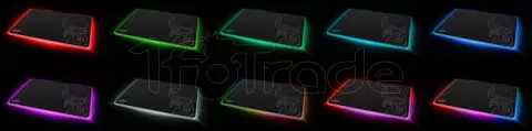 Photo de Tapis de souris Gamer L33T Gaming Kvennavagn RGB (Noir)