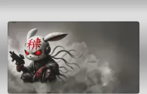 Photo de Tapis de Souris Hator Tonn Evo Angry Bunny - Taille 3XL (Gris)