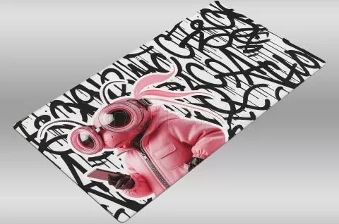 Photo de Tapis de Souris Hator Tonn Evo Dragonfly - Taille 3XL (Blanc/noir)