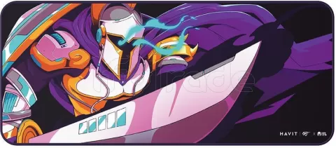 Photo de Tapis de souris Havit Gaming MP862 VKS - Taille L (Noir/Violet)