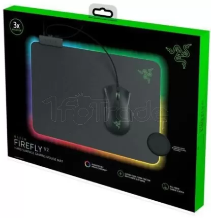 Photo de Tapis de Souris Razer FireFly V2 RGB - Taille M (Noir)