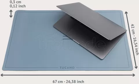 Photo de Tapis de souris/Sous-main Tucano Desk Pad - XXL (Bleu)