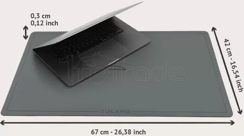 Photo de Tapis de souris/Sous-main Tucano Desk Pad - XXL (Gris)