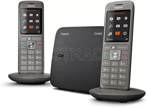 Photo de Téléphone fixe sans fil Gigaset CL660 Duo - 2 combinés (Noir)