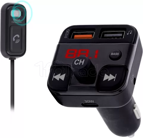 Photo de Transmetteur FM Bluetooth T'nB Ultime avec 2x USB-A + 1x USB-C