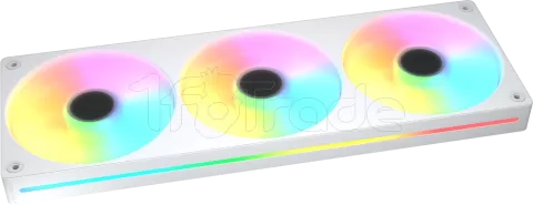 Photo de Triple Ventilateur de boitier Cougar Unity Reverse RGB - 360mm (Blanc)