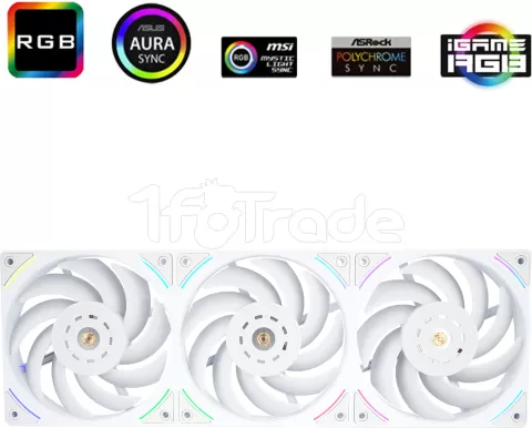 Photo de Triple Ventilateur de boitier Thermalright TL-UB RGB - 36cm (Blanc)