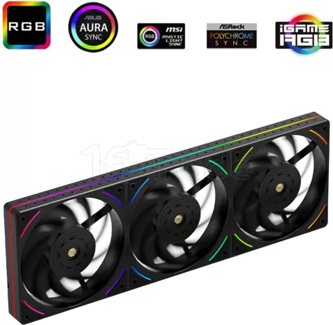 Photo de Triple Ventilateur de boitier Thermalright TL-UB RGB - 36cm (Noir)
