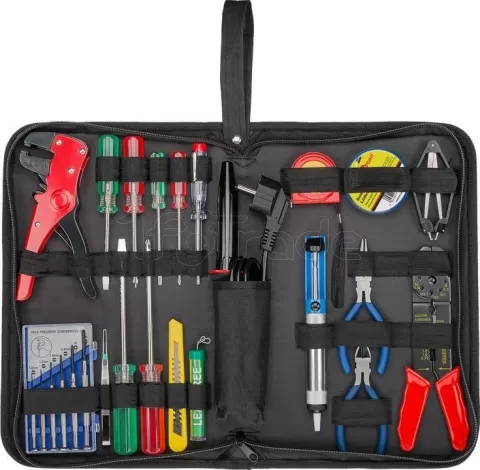 Photo de Trousse à outils avec kit de soudure FixPoint / Goobay (20 pièces)