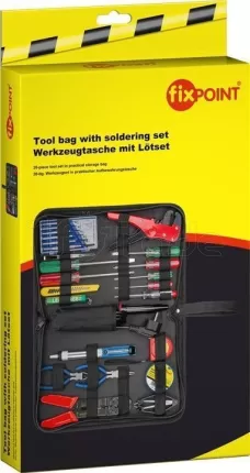Photo de Trousse à outils avec kit de soudure FixPoint / Goobay (20 pièces)