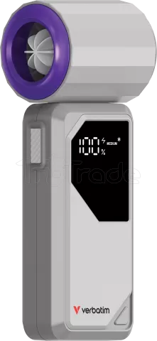 Photo de Ventilateur à main sur batterie Verbatim Cool'n'Go Air Jet (Gris/Violet)