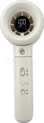 Photo de Ventilateur à main sur batterie Verbatim Cool'n'Go Aqua Breeze (Blanc/Argent)