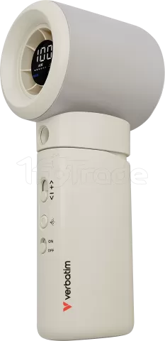 Photo de Ventilateur à main sur batterie Verbatim Cool'n'Go Aqua Breeze (Blanc/Argent)