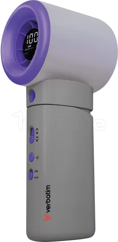 Photo de Ventilateur à main sur batterie Verbatim Cool'n'Go Aqua Breeze (Violet/Gris)