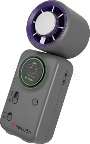 Photo de Ventilateur à main sur batterie Verbatim Cool'n'Go Ice Touch Mini (Violet/Gris)