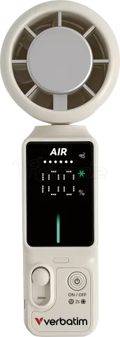 Photo de Ventilateur à main sur batterie Verbatim Cool'n'Go Ice Touch Pro (Blanc/Argent)