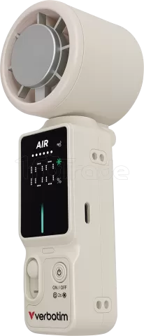 Photo de Ventilateur à main sur batterie Verbatim Cool'n'Go Ice Touch Pro (Blanc/Argent)