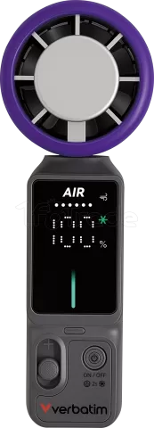 Photo de Ventilateur à main sur batterie Verbatim Cool'n'Go Ice Touch Pro (Violet/Gris)