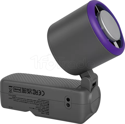 Photo de Ventilateur à main sur batterie Verbatim Cool'n'Go Ice Touch Pro (Violet/Gris)