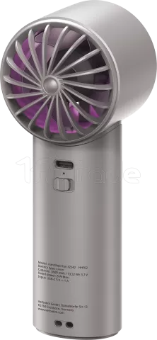 Photo de Ventilateur à main sur batterie Verbatim Cool'n'Go IceTouch - Ø6cm (Gris/Violet)