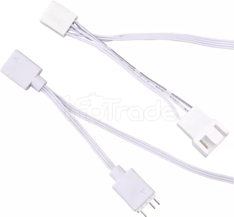 Photo de Ventilateur boitier 1stPlayer FS7 RGB - 12cm (Blanc)