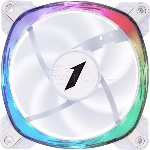 Photo de Ventilateur boitier 1stPlayer FS7 RGB - 12cm (Blanc)