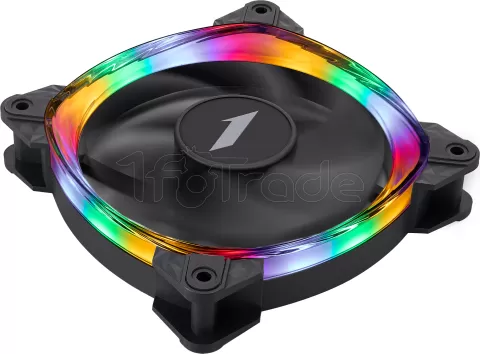 Photo de Ventilateur boitier 1stPlayer FS7 RGB - 12cm (Noir)