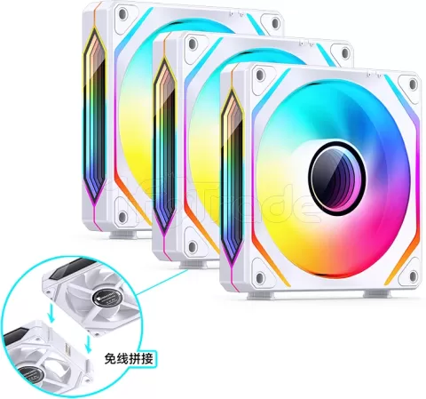 Photo de Ventilateur boitier Jonsbo ZL-120B RGB - 12cm (Blanc)