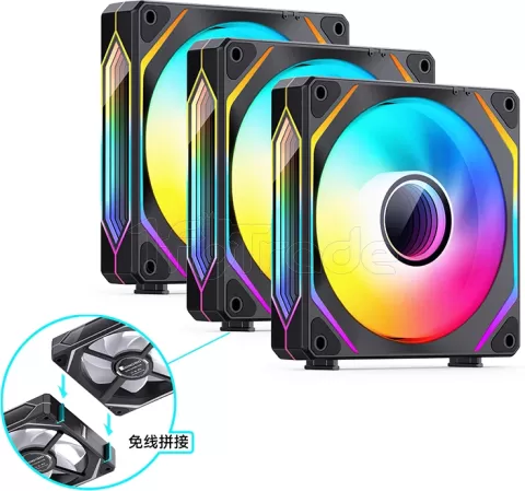 Photo de Ventilateur boitier Jonsbo ZL-120B RGB - 12cm (Noir)