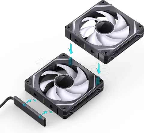Photo de Ventilateur boitier Jonsbo ZL-120B RGB - 12cm (Noir)