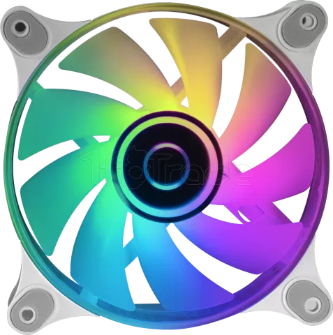 Photo de Ventilateur boitier Mars Gaming MF-3D RGB - 12cm (Blanc)