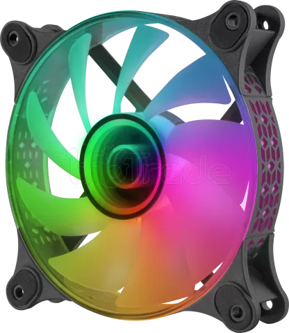 Photo de Ventilateur boitier Mars Gaming MF-3D RGB - 12cm (Noir)