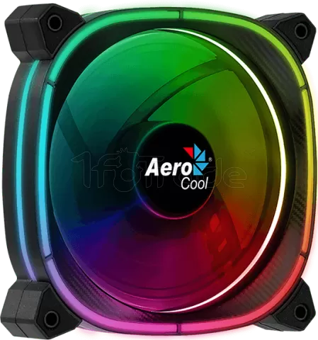 Photo de Ventilateur de boitier AeroCool Astro 12 RGB 12cm (Noir)