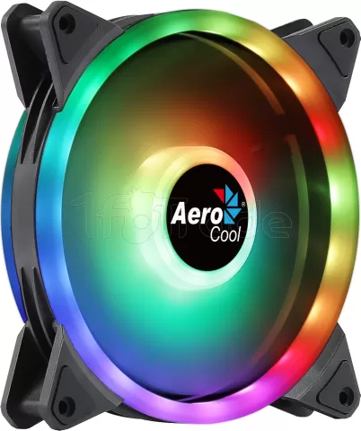 Photo de Ventilateur de boitier Aerocool Duo 14 RGB 14cm (Noir)
