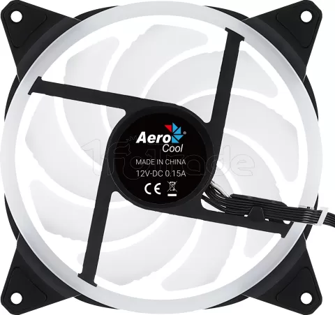 Photo de Ventilateur de boitier Aerocool Duo 14 RGB 14cm (Noir)