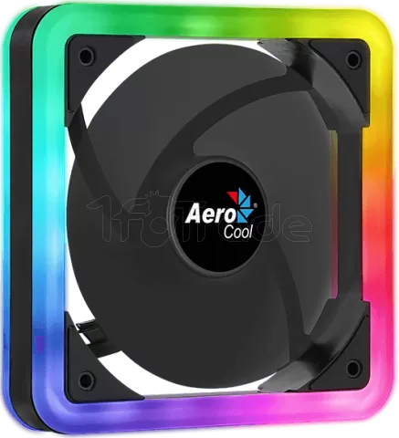 Photo de Ventilateur de boitier AeroCool Edge RGB 14cm (Noir)