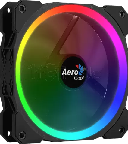 Photo de Ventilateur de boitier AeroCool Orbit RGB 12cm (Noir)