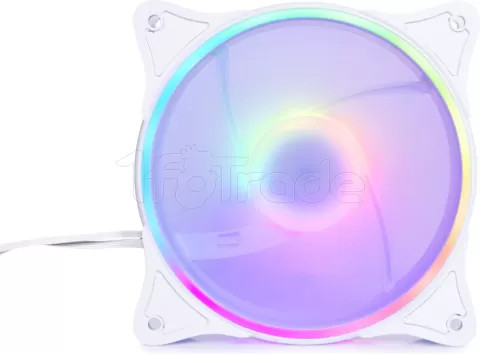 Photo de Ventilateur de boitier Alphacool Rise Aurora RGB - 12cm (Blanc)