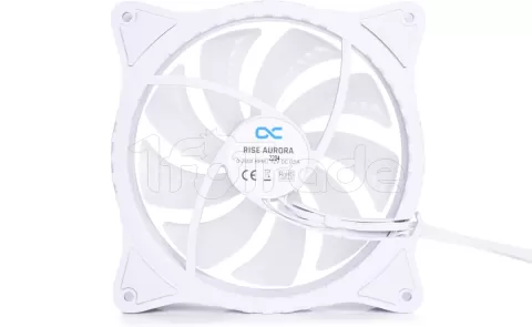 Photo de Ventilateur de boitier Alphacool Rise Aurora RGB - 14cm (Blanc)