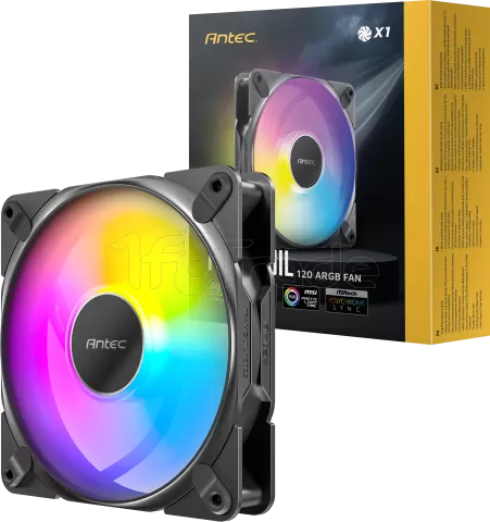 Photo de Ventilateur de boitier Antec Tranquil RGB - 12cm (Noir)