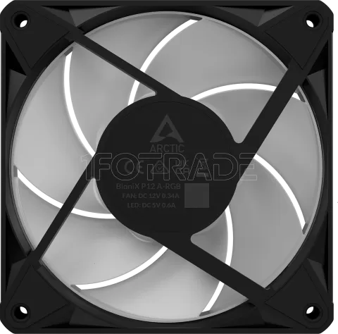 Photo de Ventilateur de boitier Arctic BioniX P12 RGB - 12cm (Noir)