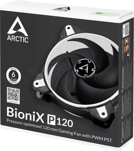 Photo de Ventilateur de boitier Arctic BioniX P120 - 12cm (Blanc/Noir)