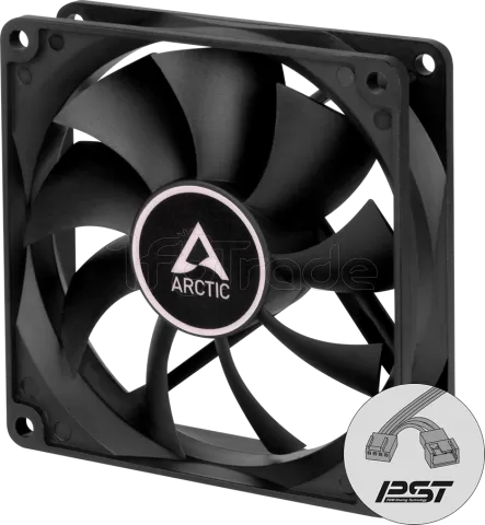 Photo de Ventilateur de boitier Arctic F9 PST Continuous Operation - 9,2cm (Noir)