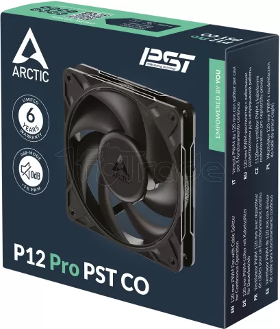 Photo de Ventilateur de boitier Arctic P12 Pro PST Continuous Operation - 12cm (Noir)