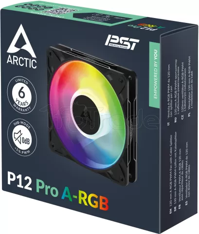 Photo de Ventilateur de boitier Arctic P12 Pro RGB - 12cm (Noir)