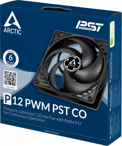 Photo de Ventilateur de boitier Arctic P12 PST Continuous Operation - 12cm (Noir)