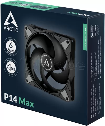 Photo de Ventilateur de boitier Arctic P14 Max - 14cm (Noir)