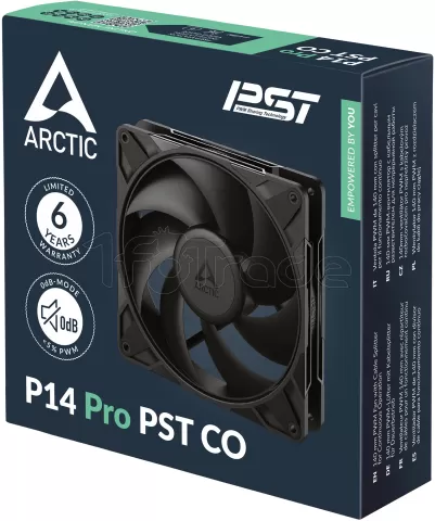 Photo de Ventilateur de boitier Arctic P14 Pro PST Continuous Operation - 14cm (Noir)