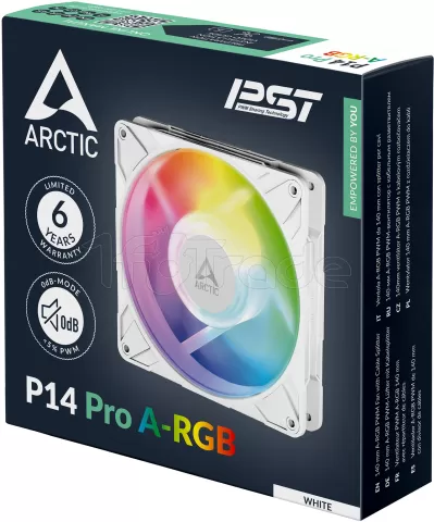 Photo de Ventilateur de boitier Arctic P14 Pro RGB - 14cm (Blanc)