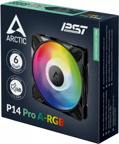 Photo de Ventilateur de boitier Arctic P14 Pro RGB - 14cm (Noir)